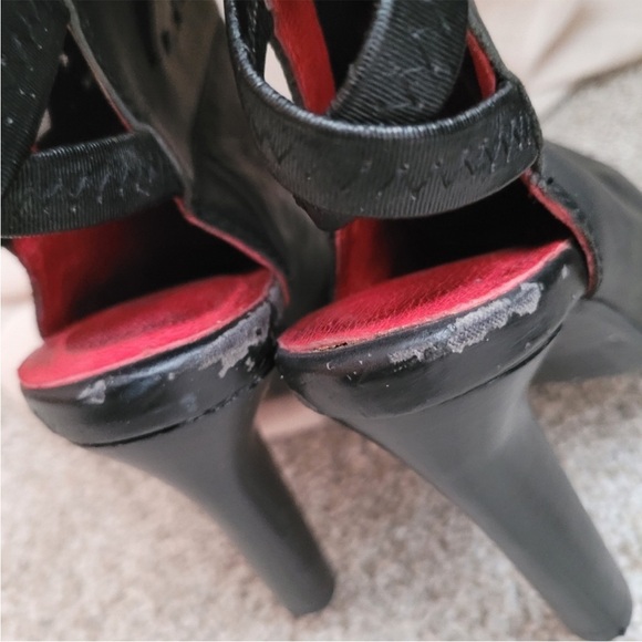 Jeffrey Campbell Boots B*tch Laser Cut Leather Heeled Boots - Picture 8 of 14